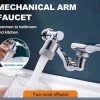 1080° Universal Rotation Faucet Extender Sprayer Head Kitchen Robot Arm Extension Faucets Mixer Aerator Bubbler Water Tap Nozzle
