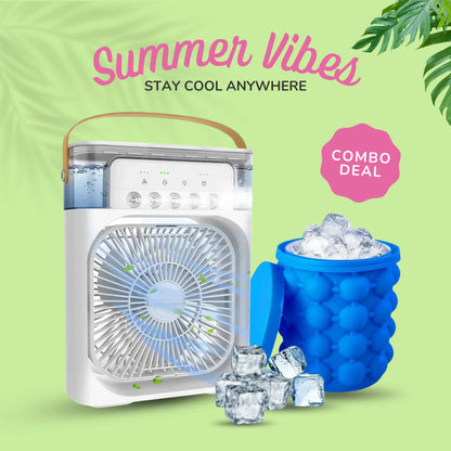 10 Inche Portable Air Conditioner Fan: Usb Electric Fan With Led Night Light